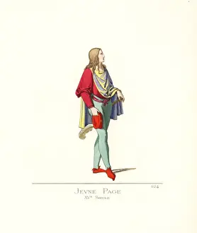 Toque Prints: Young page boy, 15th century