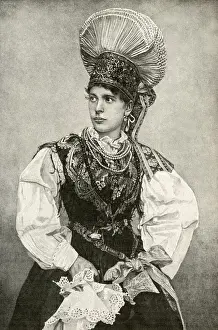 Gala Prints: Young peasant woman, Carinthia, southern Austria