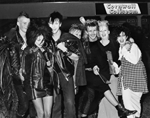 Hairstyles Collection: Young people in punk style dress