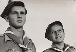 Lads Prints: Two young Polish Scouts