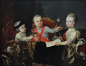 Bellas Collection: Three young princes, children of Ferdinand, duke of Parma
