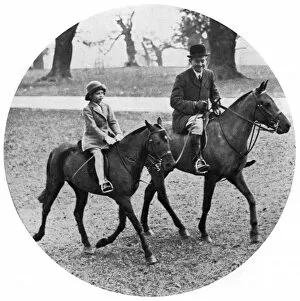 Images Dated 8th July 2011: The young Princess Elizabeth riding