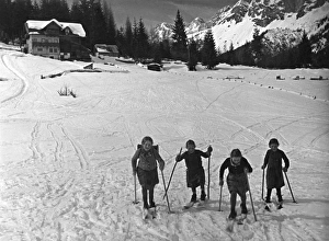 Images Dated 30th August 2011: Young Skiers