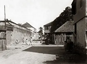 Young St, Spanish Town, Jamaica, West Indies, circa 1900