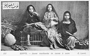 Alexandrine Prints: Young sugar cane vendors - Alexandria, Egypt