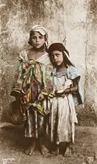 Begging Prints: Two young Tunisian beggar children