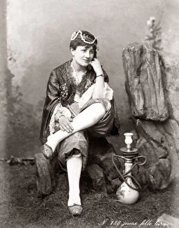 Slippers Gallery: Young Turkish woman, Turkey, c.1880 s