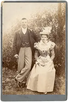Guest Prints: Young Victorian couple in an outdoor setting