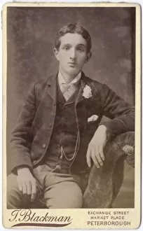 Young Victorian man with flower in buttonhole