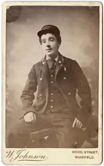 Young Victorian railwayman in his uniform