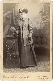 Puffed Prints: Young Victorian woman in outdoor clothes