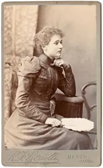 Young Victorian woman in stylish dress