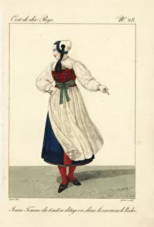 Young woman of the Canton of Aargau, Switzerland