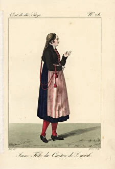 Tassels Gallery: Young woman of the Canton of Zurich, Switzerland