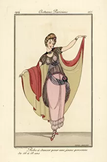 Images Dated 10th April 2019: Young woman in dancing dress with cape