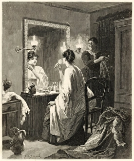 Applying Gallery: A young woman at her dressing table