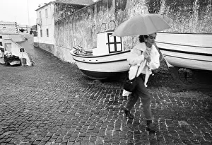 Hurrying Prints: Young woman, Ericeria, Portugal