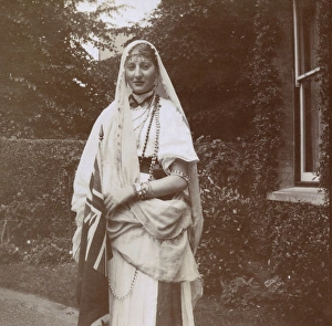 Images Dated 13th February 2017: Young woman in fancy dress, Ealing, West London
