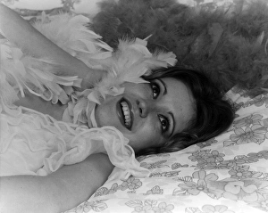 Nightie Gallery: Young woman in a frilly white negligee