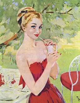 Young woman in a garden