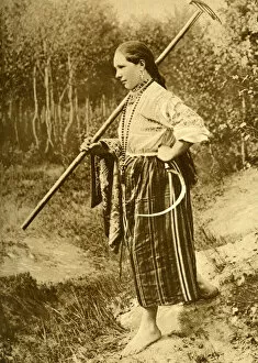 Young woman at harvest time, Republic of Estonia