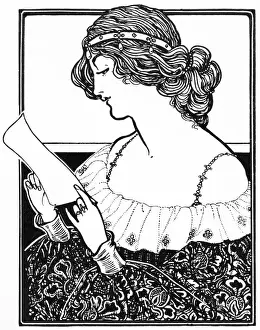 Young woman reading a letter