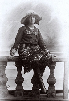 Images Dated 23rd January 2017: Young woman in a studio photo, wearing fancy dress