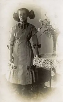 Teenager Prints: Young woman in Sunday best, USA