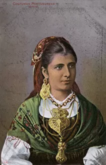 Young woman in traditional costume, Minho, Portugal