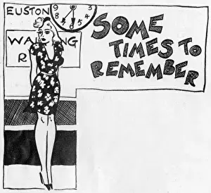 Euston Prints: Young woman waiting at Euston