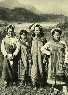 Four young women of the Atayal tribe, Formosa (Taiwan)