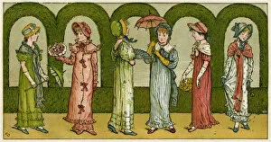 Images Dated 4th November 2016: Young women, Kate Greenaway 1879