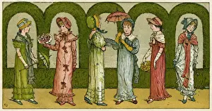 Fans Prints: Young women, Kate Greenaway 1879