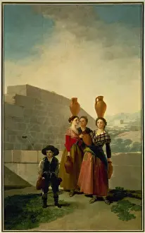Pitcher Prints: Young Women with Pitchers by Francisco de Goya
