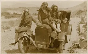 Argentina Prints: Young women on road trip, Tilcara, Argentina, South America