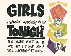 Youth club poster, Beatles night