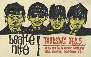 Activities Prints: Youth club poster, Beatles night