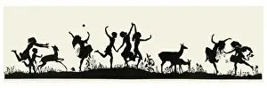 Mirth Prints: Youthful mirth silhouette