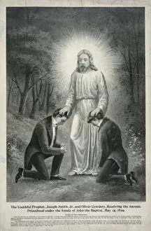 The youthful prophet, Joseph Smith, Jr. and Oliver Cowdery