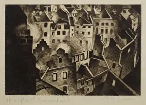 Ypres after First Bombardment, by CRW Nevinson, WW1