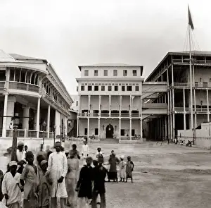 Zanzibar, before bombardment in 1896 (Anglo-Zanzibar War)