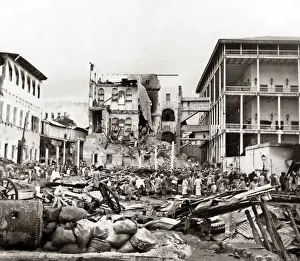 Zanzibar, after the bombardment in 1896 (Anglo-Zanzibar War)