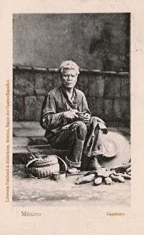Shoemaker Prints: A Zapatero (Itinerant Street Cobbler), Mexico City, Mexico