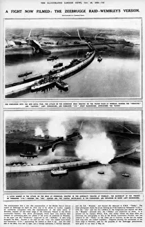 Zeebrugge Prints: Zeebrugge raid reconstruction at Wembley