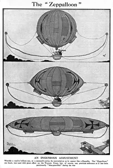 The Zeppalloon by William Heath Robinson, WW1 cartoon