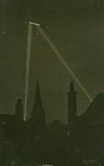 Woodford Prints: Zeppelin L15 (LZ48) over Woodford Church