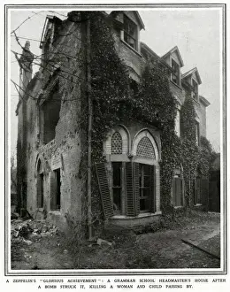 Zeppelin raid on a Grammar School 1916