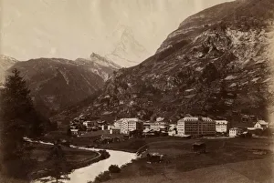 Images Dated 7th December 2017: Zermatt - Hotel Cervin - Matterhorn visible in background