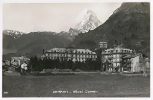 Cervin Prints: Zermatt - Hotel Cervin - Matterhorn visible in background