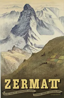 Onslow Auctioneers Gallery: Zermatt Poster by Emil Aufdenblatten